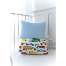 Baskılı Yorgan Seti (100x150 Cm) - Iconic Serisi - Renkli Araçlar