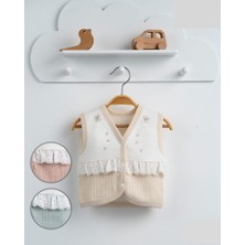 Gaye 4481 Bebek Dantel Detaylı Yelek