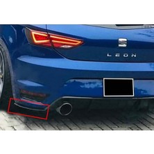 Türkset Leon 2014-2017 Mk3 Aero Tampon Flapları (( Parlak Siyah))