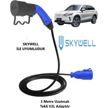 Bemis - Skywell Elektrikli Araçlardan Güç Alın: Tekli V2L Adaptör (3 Metre Uzatmalı)