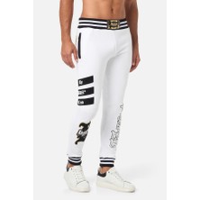 Boxeur Des Rues Embroidery Long Pant White-Gold