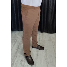 Bay Aygün Bayaygun 0510 Nokta Desenli Dar Kesim Pantolon _kahve