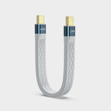 Livx All-In-1 10 cm Usb-C 4 Kablo – Pd3.1 240W Hızlı Şarj ve Yüksek Hızlı Veri Transferi Gri Wan-01
