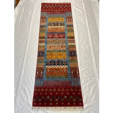 El Dokuma Afgan Halı Yolluk Gebbeh Desen