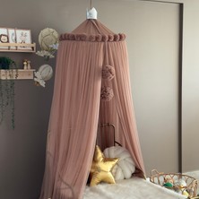 Miniden Kahverengi Premium Tül Cibinlik Polyester Malzemeden Kolay Kurulum ile Şık Tasarım