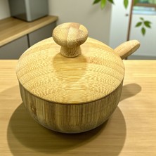 3 Parça Bambu Şekerlik Kaşıklı Set - 53