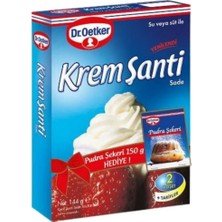 Dr. Oetker Dr.oetker Krem Şanti Sade 144 Gr+ Pudra Şekeri Hediyeli