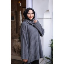 İmaj Butik Füme Balıkçı Yaka Salaş Angora Yumoş Triko Tunik