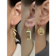 NKT Collection Trend Sembol Figürlü 3’lü Kadın Küpe Set