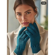 Eleven Markets Kışlık Tiriko Kadın Eldiven Turkuaz Yeşili Eldiven