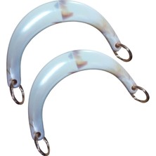 Calais Çanta Sapı Ay Model Beyaz 17 cm