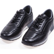 Vantaggio Shoes Monza Siyah % 100 Hakiki Deri Erkek Spor Günlük Ayakkabı