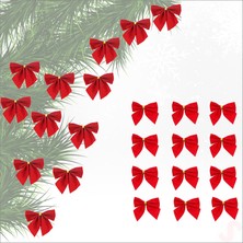 Süsle Bebek ve Parti Yılbaşı Kadife Fiyonk Süs, 5,5 cm x 12 Adet