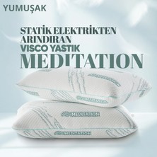 Pillow Market Anti-Statik Tombul Visko Yastık [hava Kanallı] Stres Azaltan Ortopedik Uyku Visco Yastığı 1 Adet