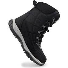 Ahmet Çağlar Cool Felix Unisex Çocuk Outdoor Fermuarlı Kar Botu Siyah