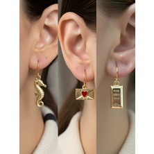 NKT Collection Trend Sembol Figürlü 3’lü Kadın Küpe Set