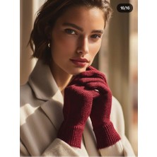 Eleven Markets Kışlık Tiriko Kadın Eldiven Bordo Eldiven