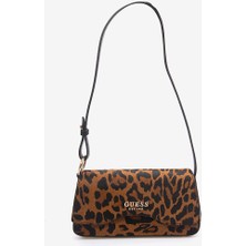 Guess Domitilla Siyah-Kahve-Leopar Kadın Omuz Çantası HWLO7529780
