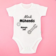 Kişiye Özel Minik Mühendis Bebek Zıbını – Hediyelik Tasarım Baskılı Body