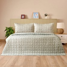 Evidea Soft Sylvara Çok Amaçlı Tek Kişilik Yatak Örtüsü Seti - Yeşil