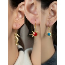 NKT Collection Trend Sembol Figürlü 3’lü Kadın Küpe Set