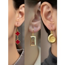 NKT Collection Trend Sembol Figürlü 3’lü Kadın Küpe Set