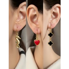 NKT Collection Trend Sembol Figürlü 3’lü Kadın Küpe Set