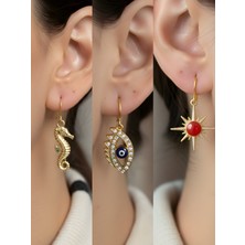 NKT Collection Trend Sembol Figürlü 3’lü Kadın Küpe Set