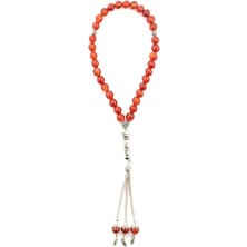 Çınarteks Kırmızı Akik Taşı 33LÜ Tesbih