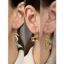 NKT Collection Trend Sembol Figürlü 3’lü Kadın Küpe Set