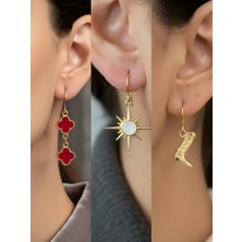 NKT Collection Trend Sembol Figürlü 3’lü Kadın Küpe Set