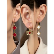 NKT Collection Trend Sembol Figürlü 3’lü Kadın Küpe Set