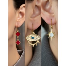 NKT Collection Trend Sembol Figürlü 3’lü Kadın Küpe Set