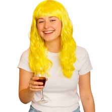 Dodomar Peruk  Saç Uzun Kahküllü 50 cm Sarı