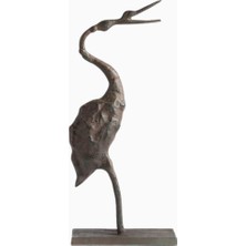 Crate & Barrel Aves 18" Siyah Metal Turna Heykeli, El Işçiliği Dekoratif Figür