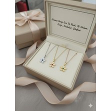 925 Ayar Papatya Silver Doğum Taşlı Sedef Çiçek Kolye.rose.gold.rodaj