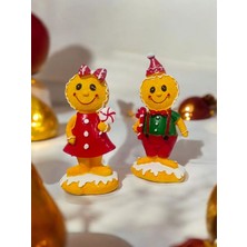 Yılbaşı Temalı Şanslı Kurabiye Adamlar Kız Erkek Figürlü Set, Dekoratif Biblo