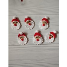 Yılbaşı Örgü Figür Süsleme Seti, Kırmızı, 6'lı