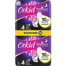 Orkid Platinum Hijyenik Ped Uzun Extra (Boy 3) Ekonomik Paket 10 Adet