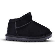 Kids A More Kugga Kız ve Erkek Çocuk Içi Kürklü Siyah Renk Bot