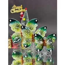 KirLinova Yeşil El Yapımı Kelebek Biblo Dekoratif