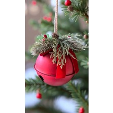 Kırmızı 14 cm Dekoratif Noel Çanı, Ev Dekorasyonu ve Yılbaşı Süsleri Için Ideal