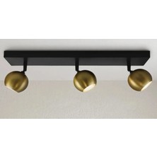 Rsylight Retro Eskitme LED 3 Lü Spot Tavan Plofyoner  Aplik 180 Derece Hareketli Günışığı Ampullü