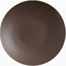 Crate & Barrel Craft Espresso Stoneware Coupe Yemek Tabağı, Şık ve Dayanıklı, Tekli