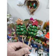 Iki Adet Yeşil Çam Ağacı Teraryum Süsü ve Dekor Malzemeleri