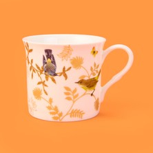 Evidea Kitchen Kuş Desenli New Bone Kupa - Renkli - 300 ml