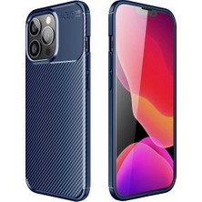 Techno Guru iPhone 13 Pro Max Kılıf Karbon Desenli Şık Darkon Premium Silikon Kapak