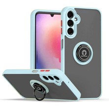 Techno Guru Samsung Galaxy A05S Kılıf Arkası Buz Tasarımlı ve Yüzüklü Kenarları Renkli Şık Montreal Yüzüklü Silikon Kapak