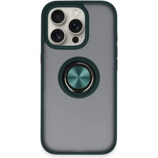 Techno Guru iPhone 16 Pro Kılıf Arkası Buz Tasarımlı ve Yüzüklü Kenarları Renkli Şık Montreal Yüzüklü Silikon Kapak