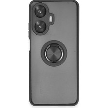 Mobify Realme C55 Kılıf Yüzüklü ve Transparan Buğulu Şık Frosta Premium Silikon Kapak